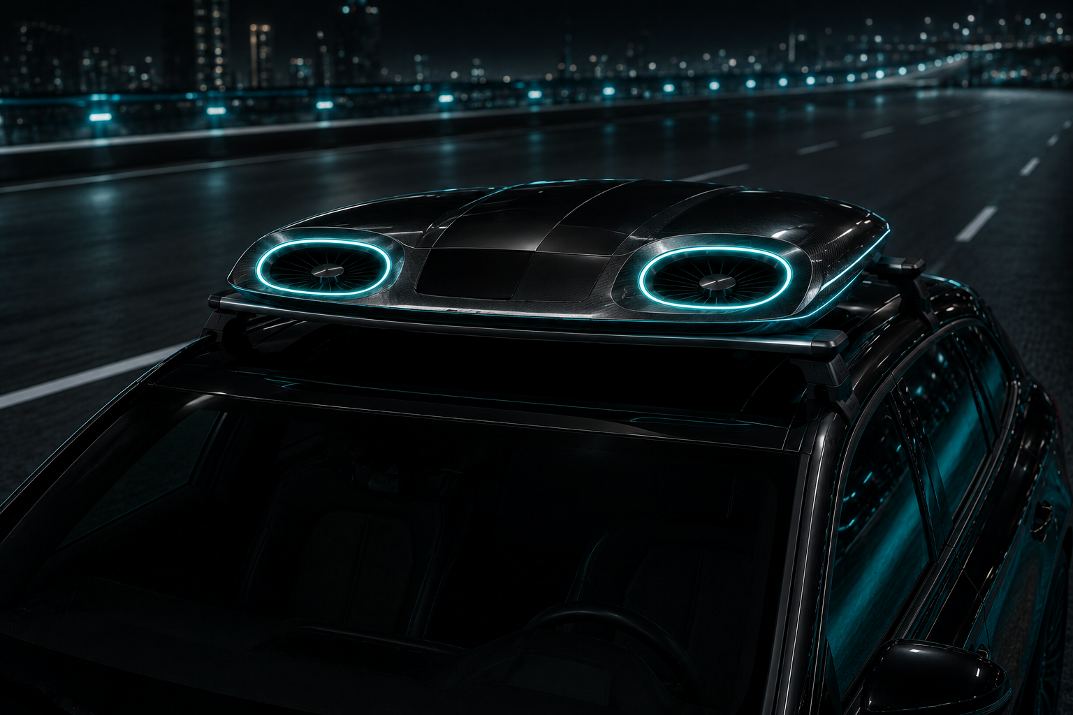 RamGen DRIVE POD mounted on EV roof
